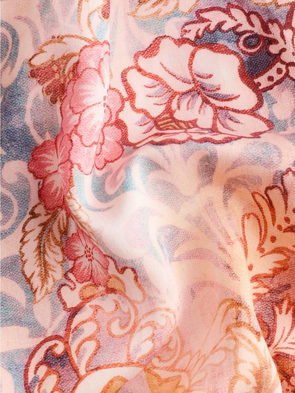 H&M NWT LIGHT ORANGE PAISLEY CUTOUT HALTERNECK DRESS - Picture 11 of 12